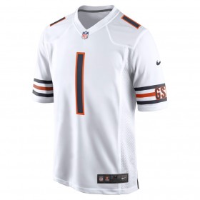 Miesten Chicago Bears NFL Pelipaita Justin Fields 1 Nike Valkoinen 2021 NFL Draft